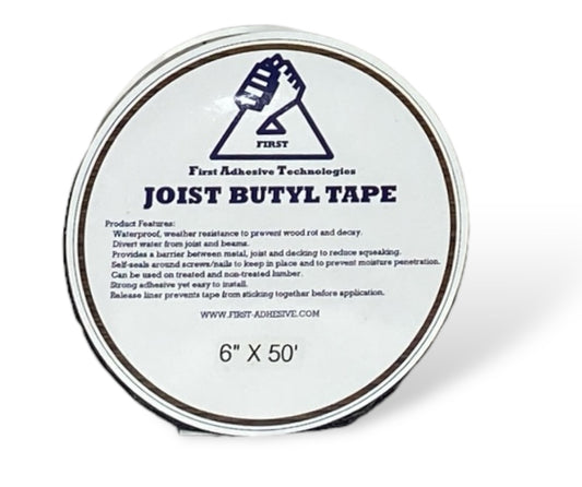 6" X 50', Joist Butyl Tape (8 ROLL FAT BOX)