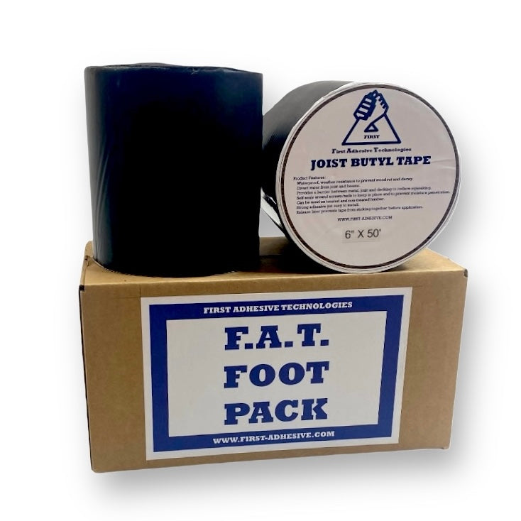 6" X 50', Joist Butyl Tape (2 Roll FAT FOOT PACK)