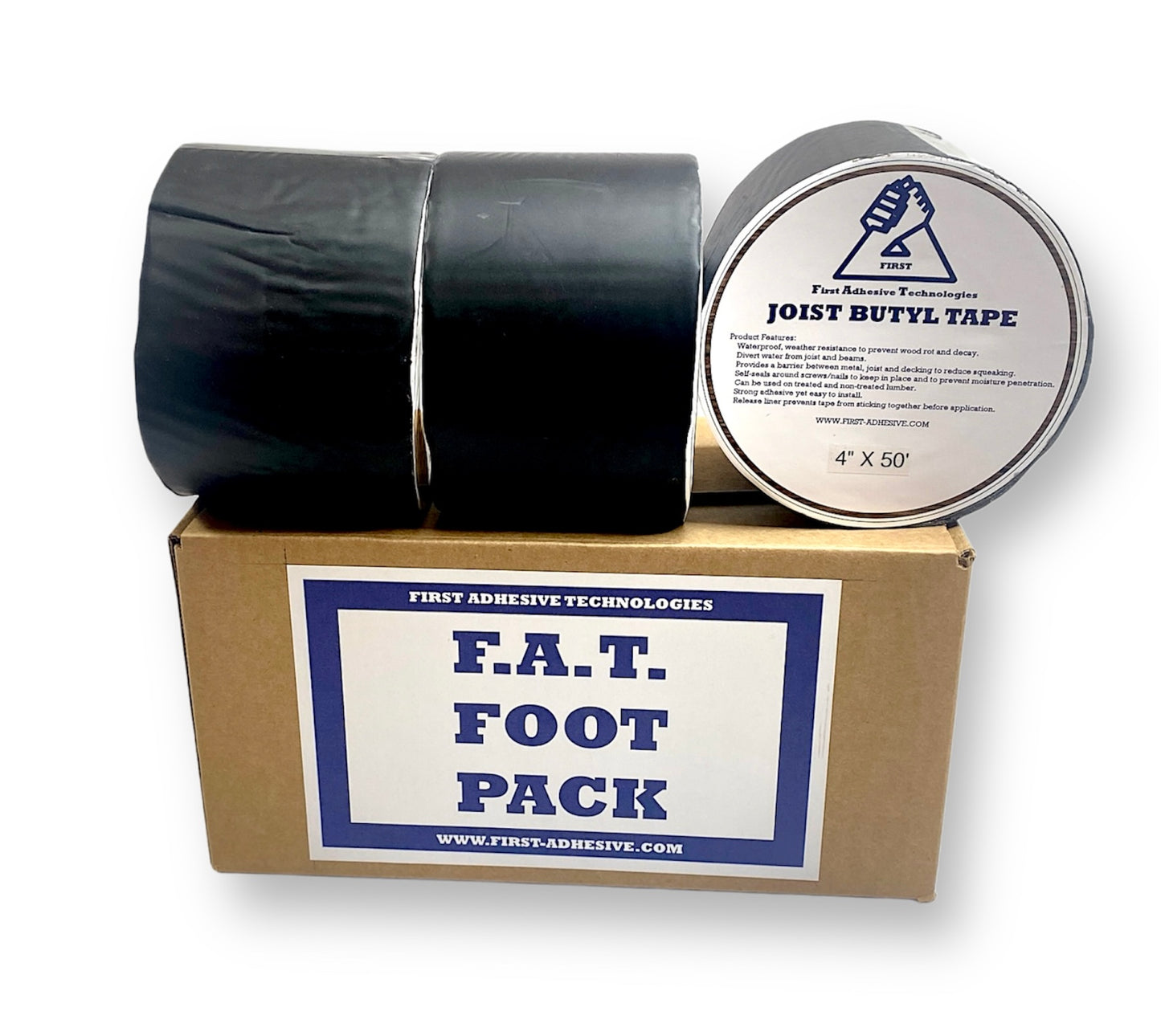 4" X 50', Joist Butyl Tape (3 Roll FAT FOOT PACK)